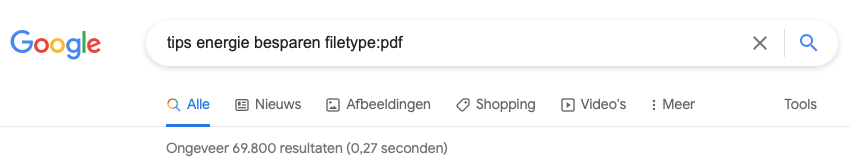 google search operator filetype
