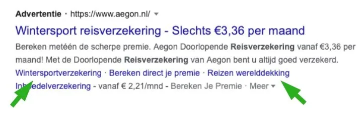 Advertentie-extensies-website